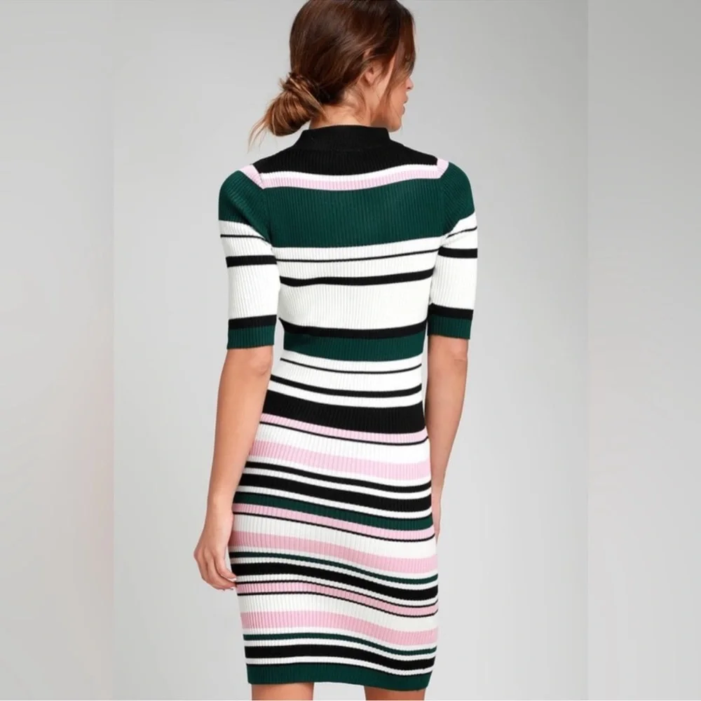 Lulu's Multicolor Striped Mini Dress - Picture 3 of 4